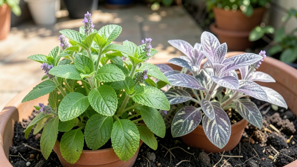 Mint Green and Lavender Combination: Fragrant Garden Trio for Pollinator Haven