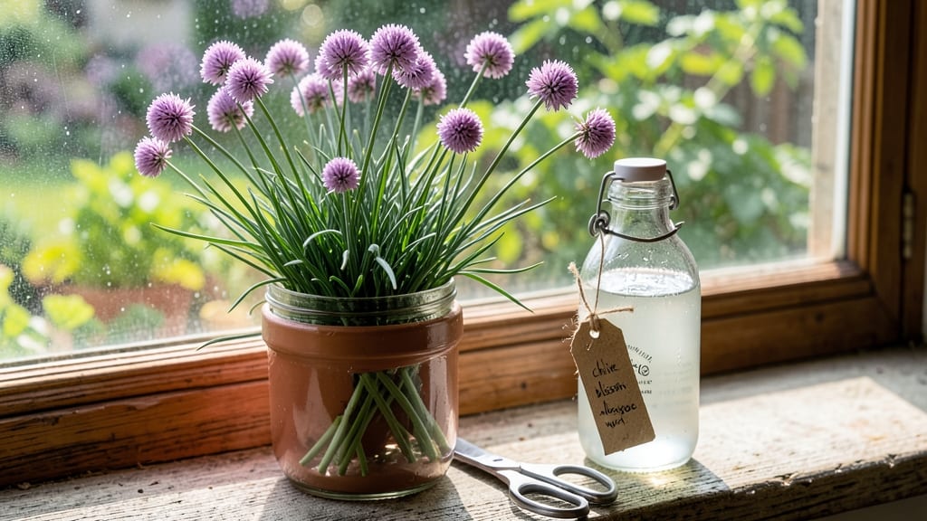 Chive Blossom Vinegar Recipe: Bright Floral Infusion for Salads and Dips