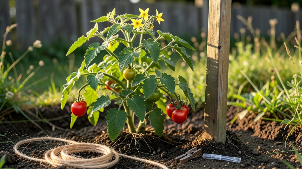 How to Tie Tomatoes With String: Stem Strengthening Hack for Bigger Harvests