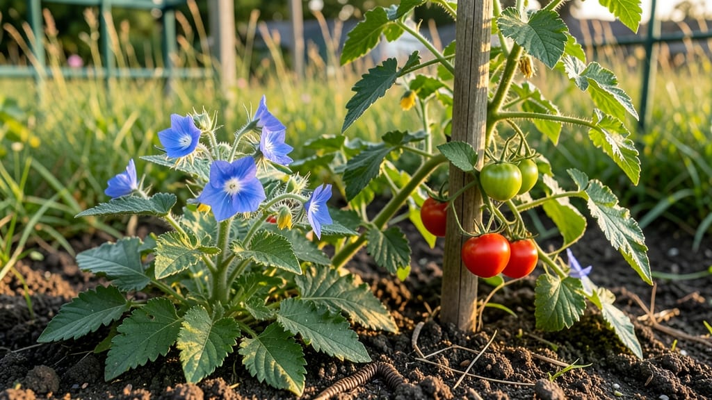 Borage And Tomatoes Growing Guide: Perennial Pairing for Pollinators and Pesto