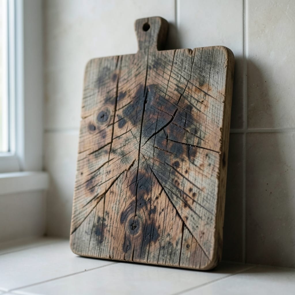 The wooden cutting board